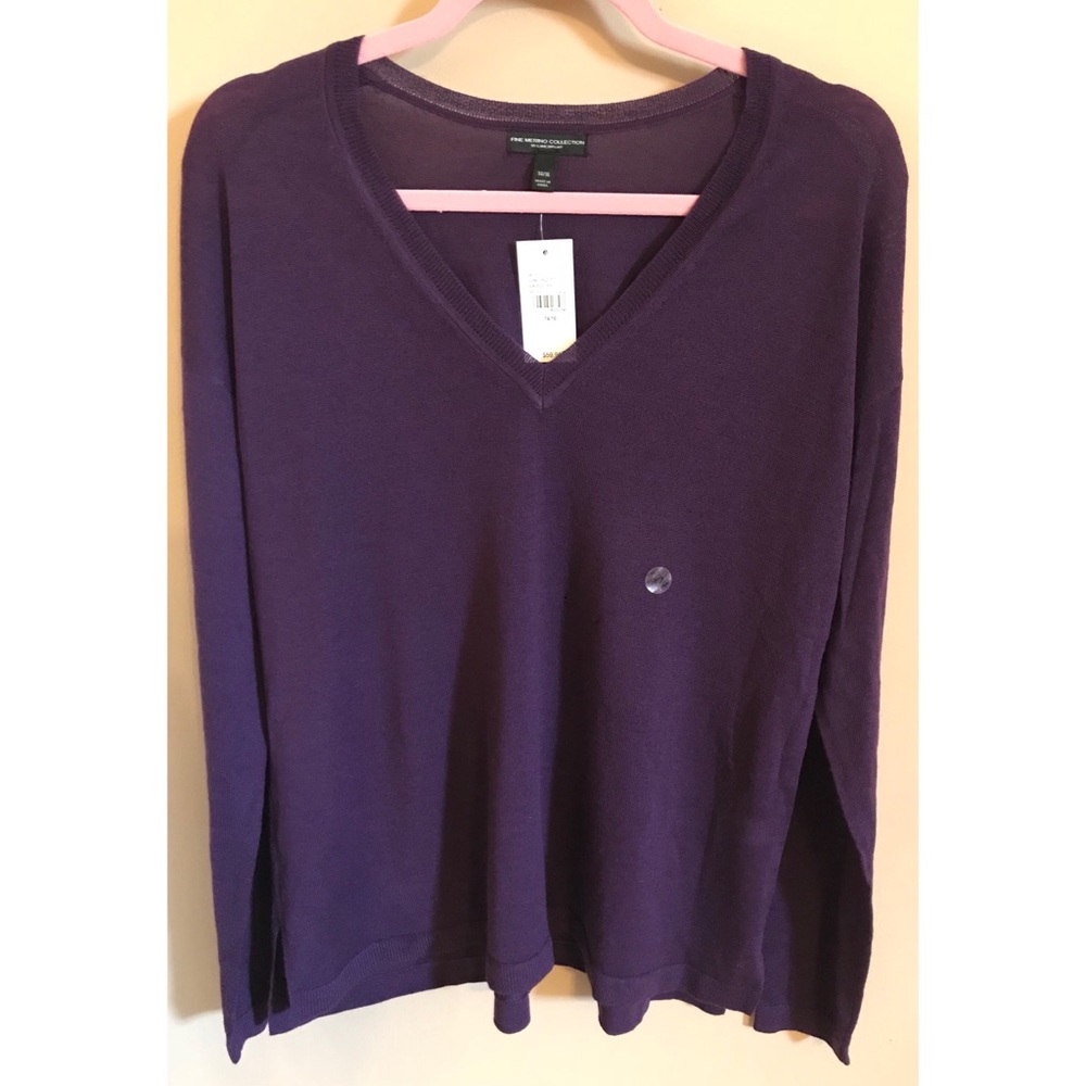 Lane Bryant Merino Collection Purple Sweater